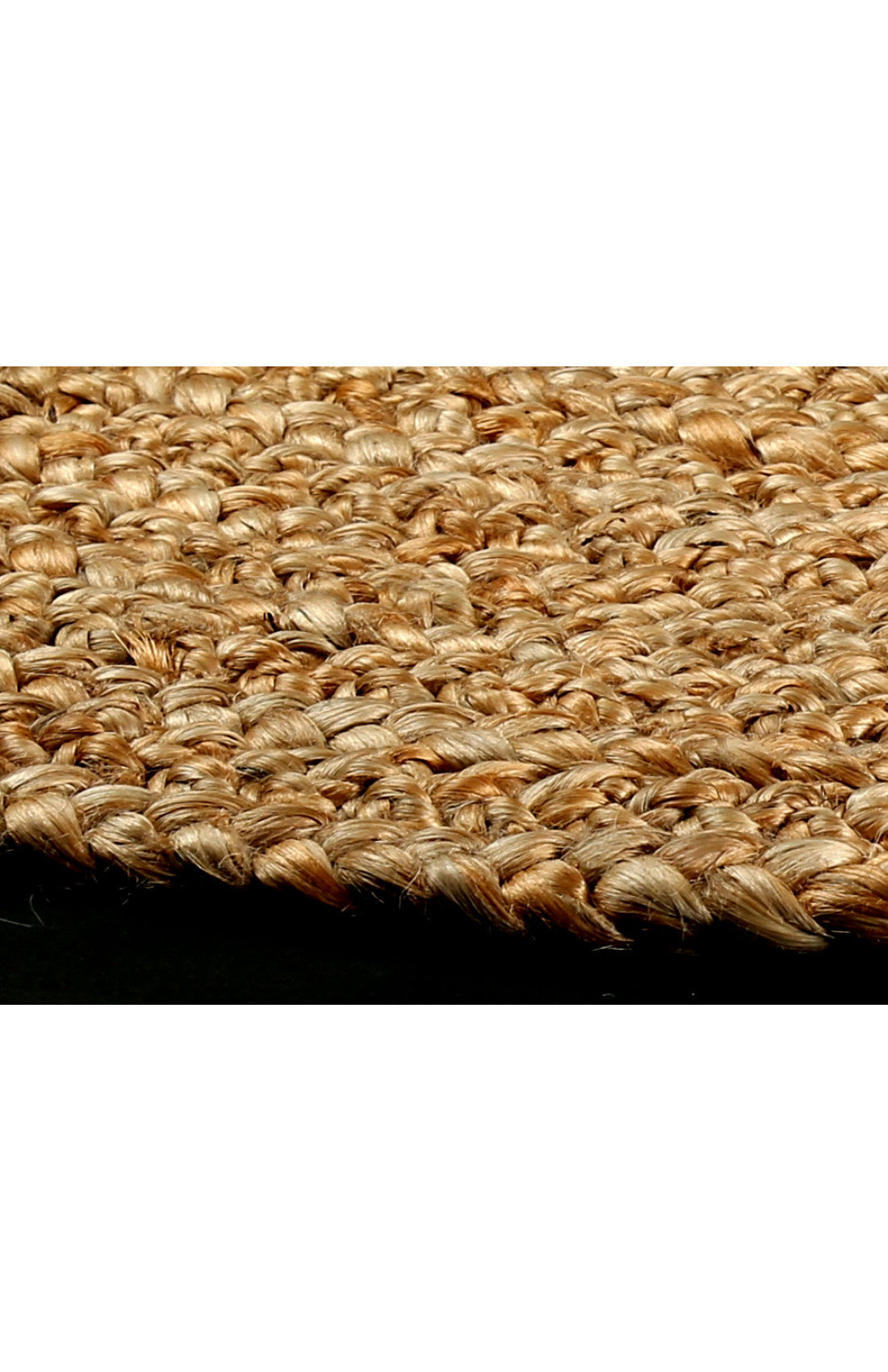 Kerala Braided Round Rug - Gold