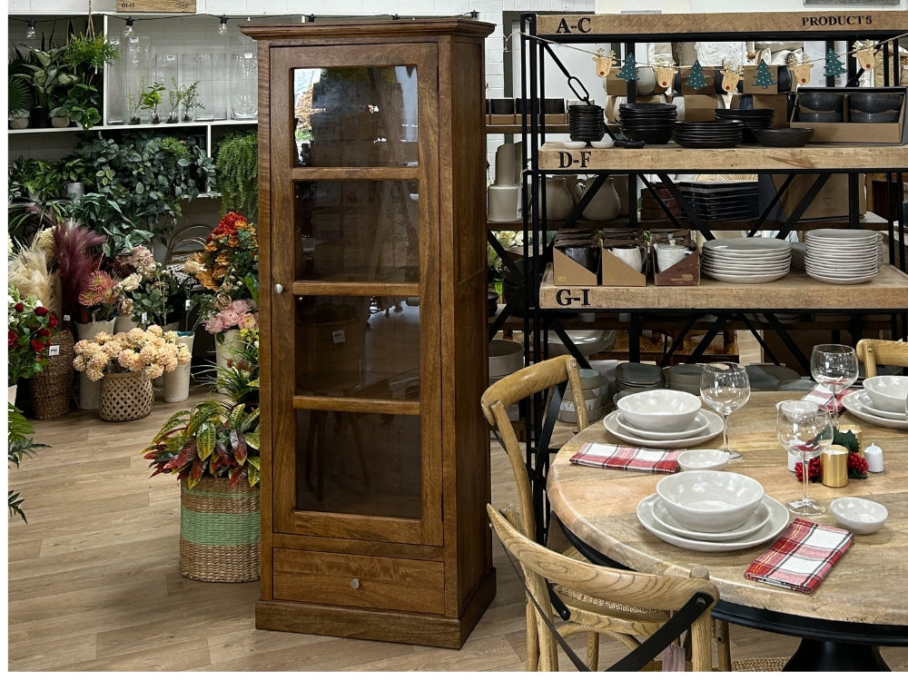 Verve Single Door Glass Cabinet