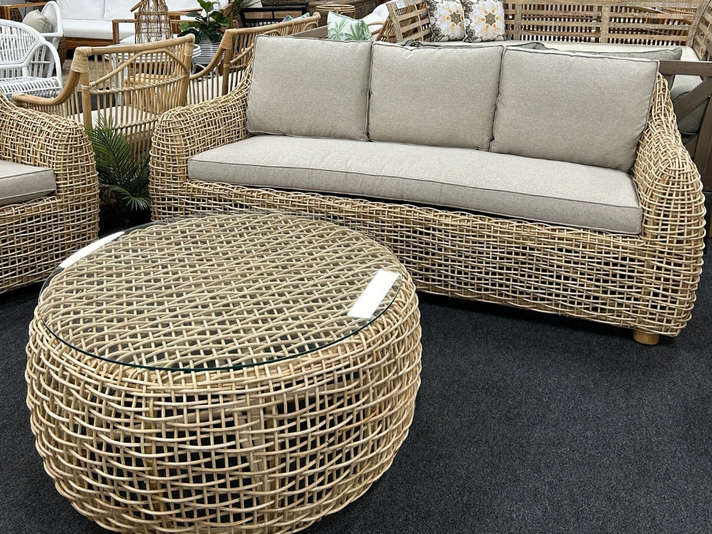 Phoenix 3 Seat Cane Lounge