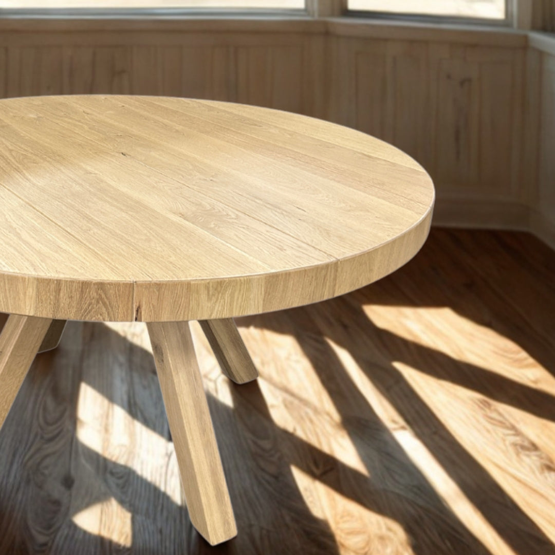 Plank Round Dining Table
