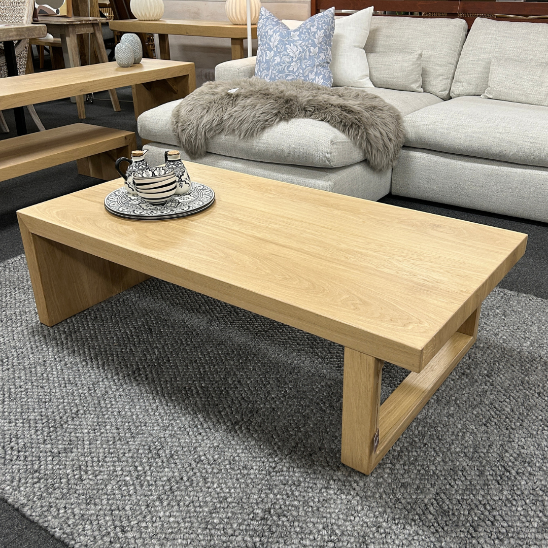 Plasma Oak Coffee Table Wood Hoop Leg
