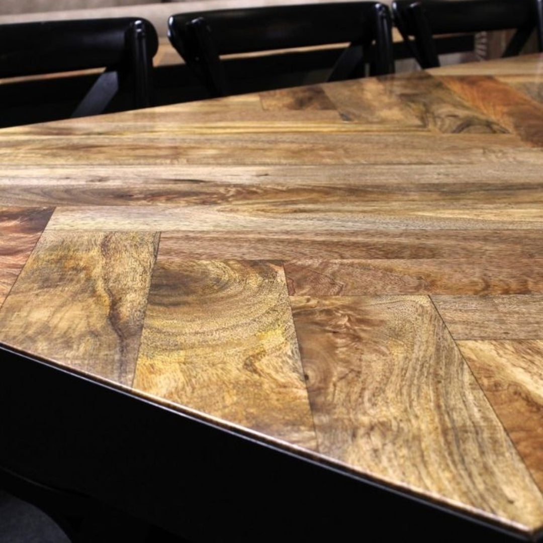 Herringbone Dining Table With Diapod Legs