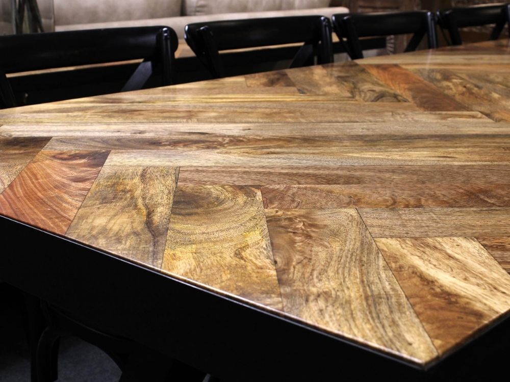 Herringbone Dining Table With Diapod Legs