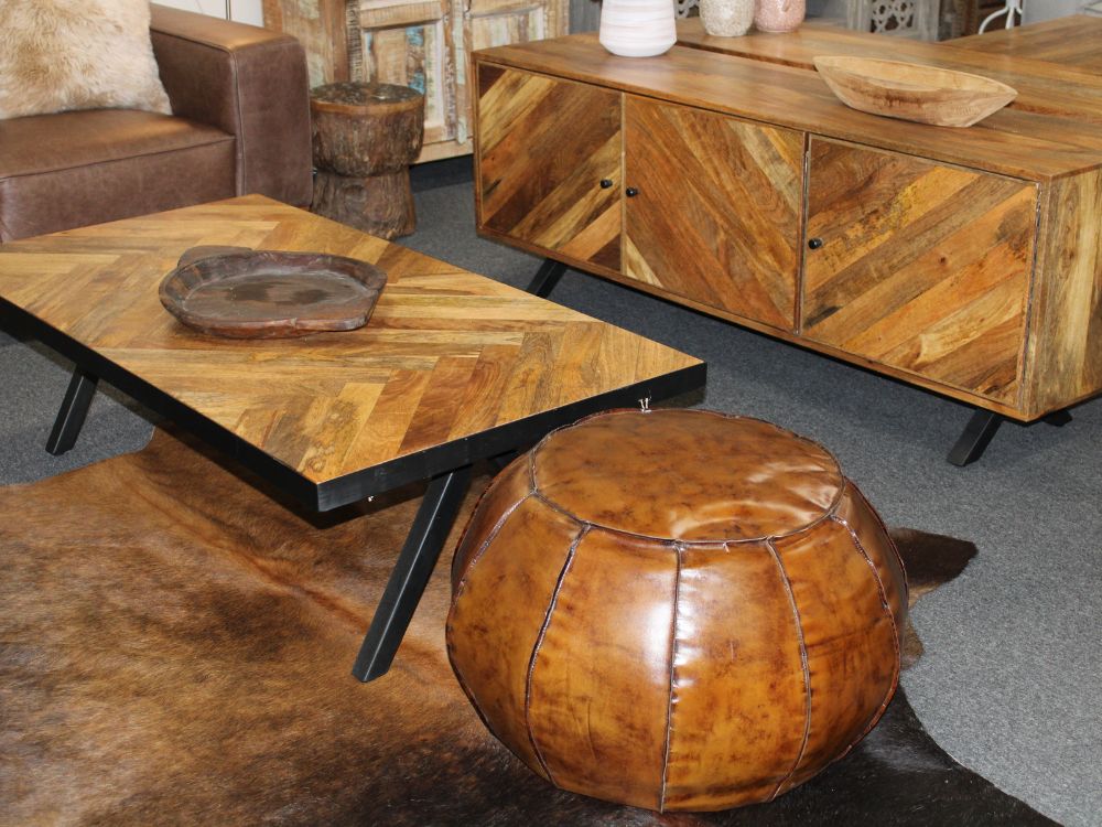 Herringbone Coffee Table With Diapod Legs
