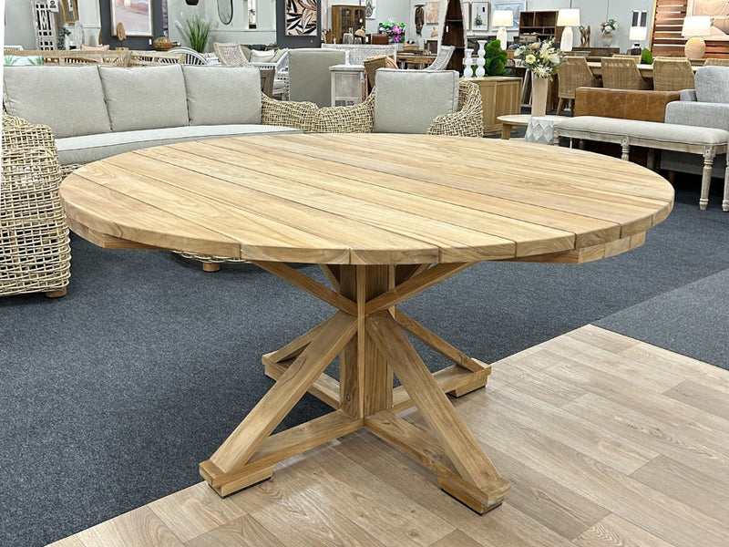 Sonoma Round Teak Dining Table – enspirefurniture
