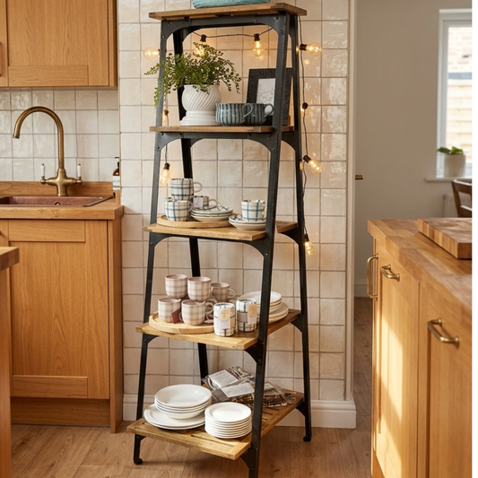 Slatted 5 Shelf Unit