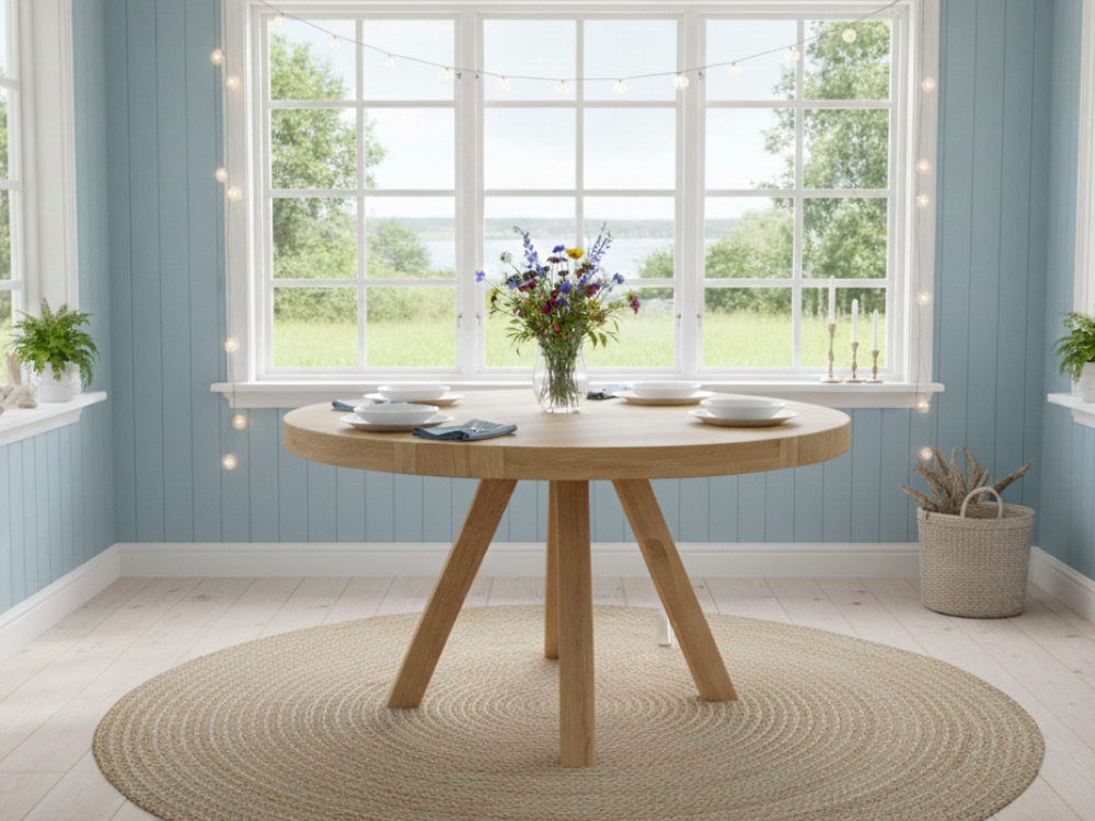 Plank Round Dining Table
