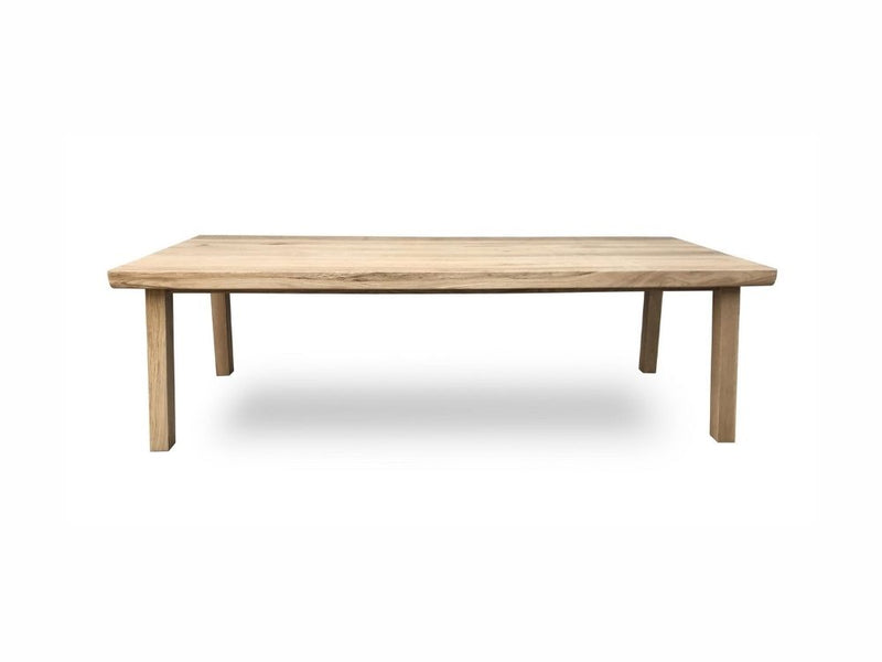 Plank Dining Table Wood Leg