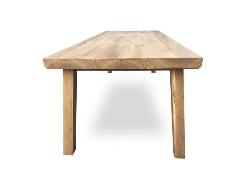 Plank Dining Table Wood Leg