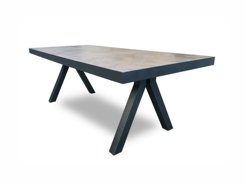 Herringbone Dining Table With Diapod Legs enspirefurniture