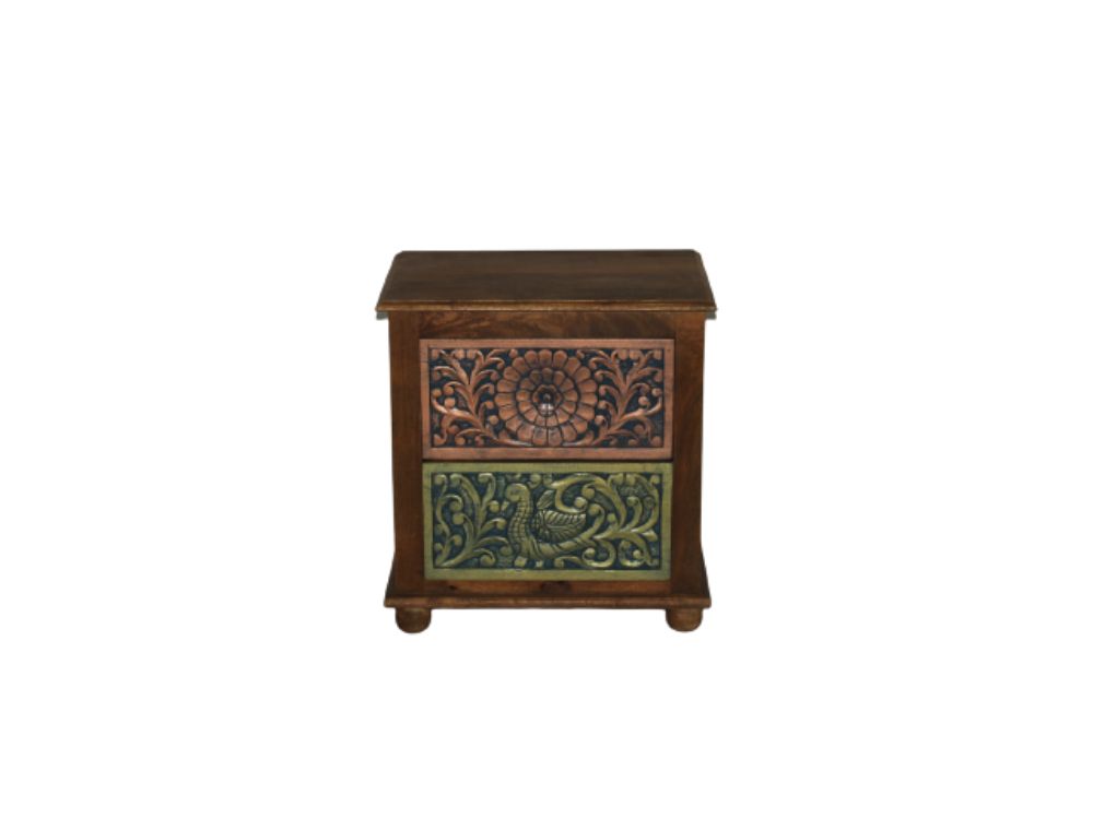 Wooden Bedside 2 Drw