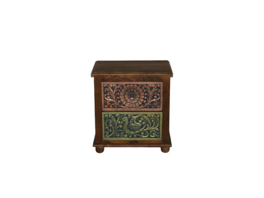 Wooden Bedside 2 Drw