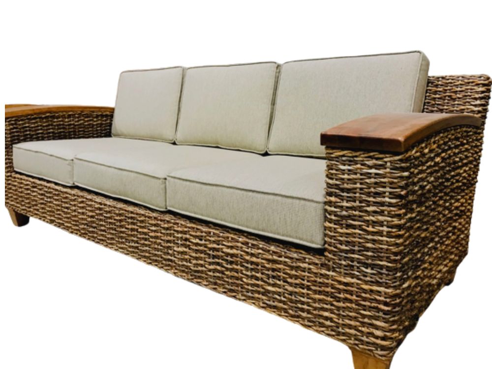 Zanzibar 3 Seat Sofa W/Wood enspirefurniture